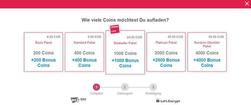 Kosten und Coins-System